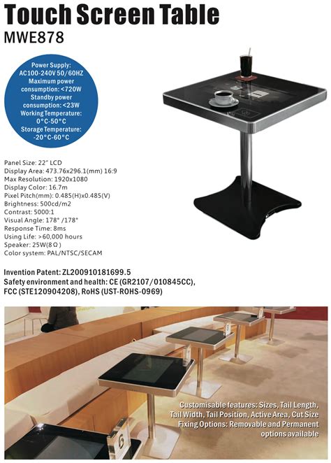 Touch Screen Table Digital Signage