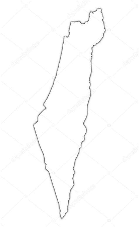 Israel outline map with shadow — Stock Photo © skvoor #9090306