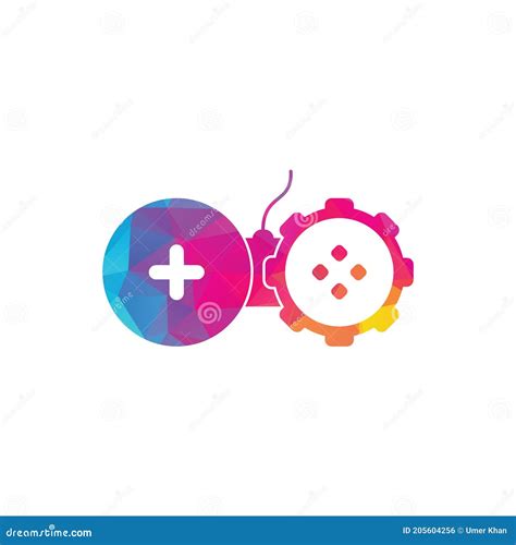 Game with Gear Logo Template Vector. Stock Vector - Illustration of gears, control: 205604256