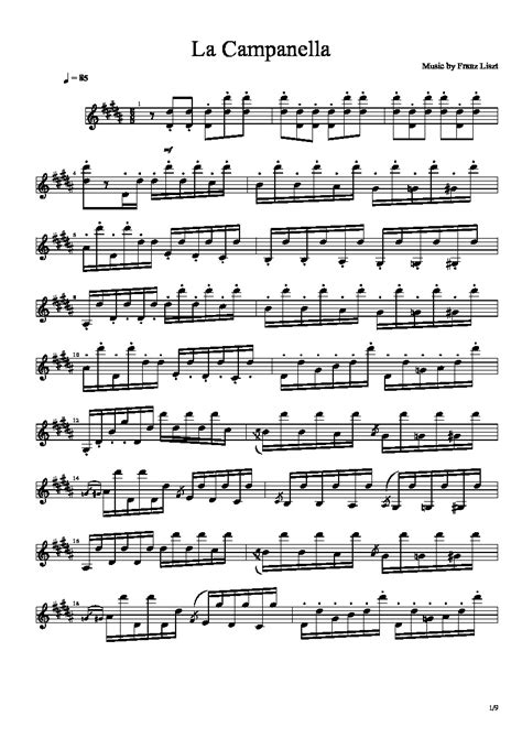 Liszt. Franz - La Campanella by Franz Liszt - Classical Guitar Library Classical Guitar Sheet Music.