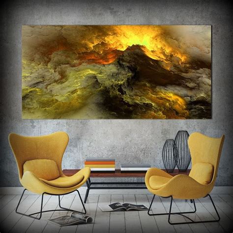 WANGART Large Size Canvas Poster Art Prints Cloud Abstract Colorful ...