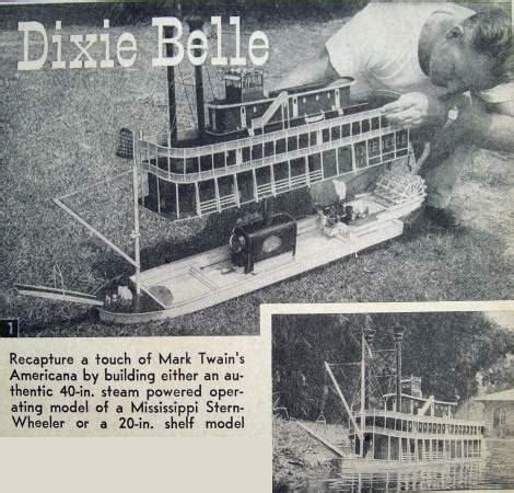 1954 Plans - MISSISSIPPI RIVER Paddle Wheel BOAT STEAMBOAT MODEL ...