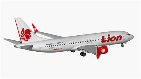 Boeing 737 MAX Lion Air 3D Model $47 - .max .obj .fbx .blend - Free3D