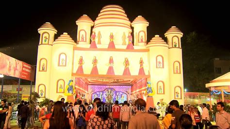 Theme Rajasthan at CR Park Durga Puja in New Delhi - YouTube