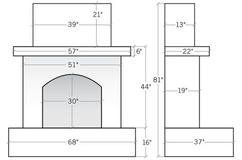 Masonry Fireplace Dimensions - Image Collections Norahbennett.com 2018