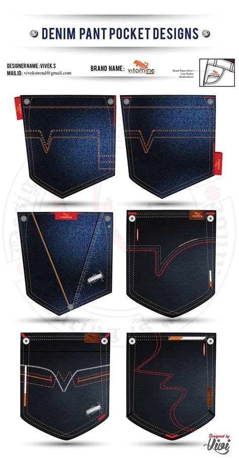 DENIM PANT POCKET DESIGNING no Behance | Jean pocket designs, Mens jeans pockets, Denim pocket ...