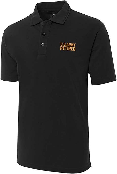 Lexiu Yibai Polo for US Army Retired Embroidery Shrot Sleeve Polo Shirts Embroidered Men's ...