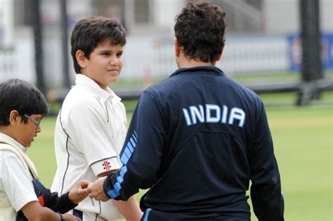 Arjun Tendulkar scores century on first-class debut to emulate father and India legend Sachin ...