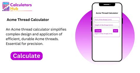 Acme Thread Calculator Online