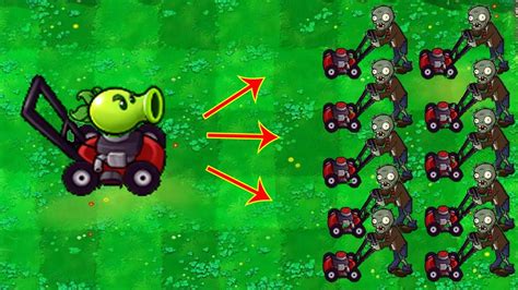 Plants vs Zombies Hack 100% Lawn Mower vs Lawn Mower Zombies - YouTube