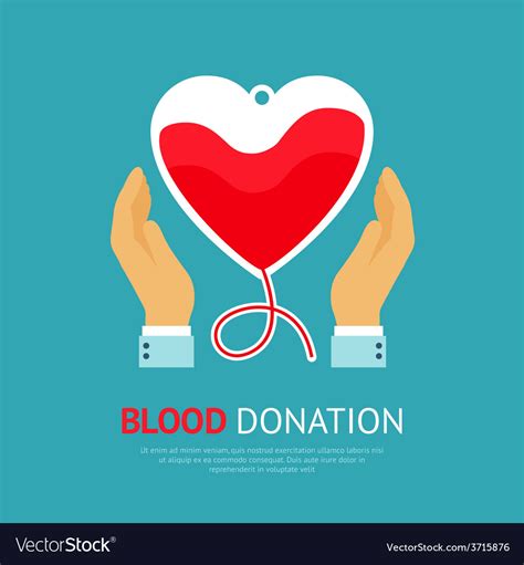 Blood Donation Poster Royalty Free Vector Image