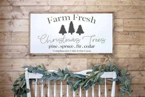 Christmas Tree Farm Sign Christmas Tree Farm Sign Large Christmas Wall ...