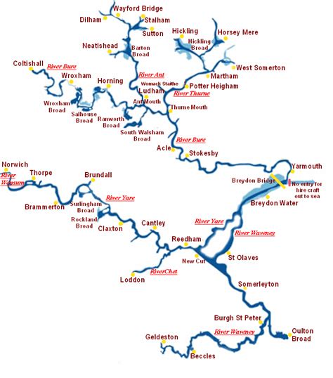 Norfolk Broads River Map | Norfolk broads, Norfolk, Norfolk england