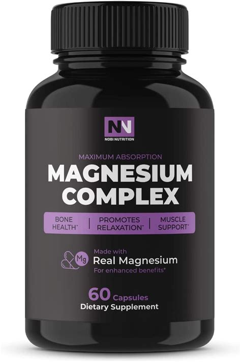 Nobi Nutrition Magnesium Citrate / Magnesium Oxide Complex | High ...