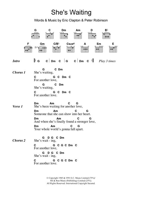 She's Waiting by Eric Clapton - Guitar Chords/Lyrics - Guitar Instructor