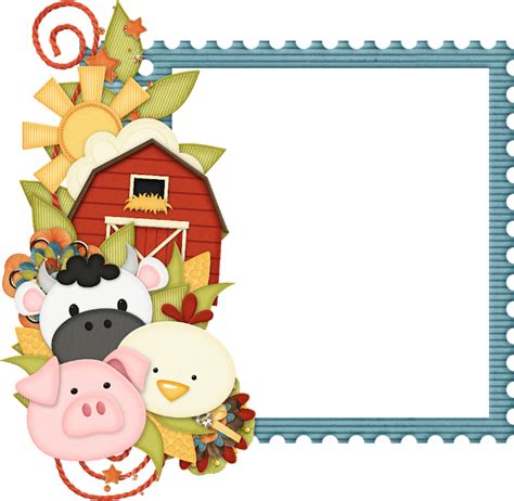 Marco Primaveral Borders And Frames, Farm Theme, Party - Farm Animals ...