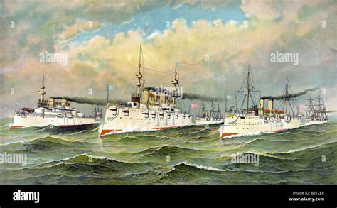 The Great White Fleet 1893 United States Navy Stock Photo - Alamy