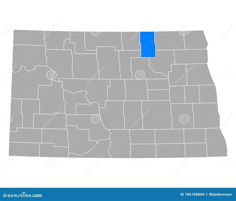 Map of Towner in North Dakota Stock Vector - Illustration of gray, grey ...