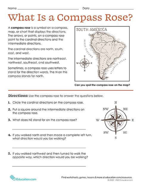 Printables - What Is a Compass Rose? | HP® Official Site