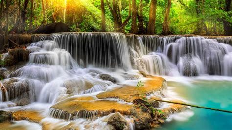 Waterfall in Thailand 1280 x 720 HDTV 720p Wallpaper