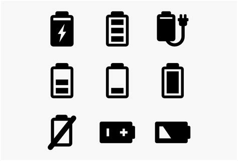 Iphone Battery Icon Vector - Battery Icon Free, HD Png Download , Transparent Png Image - PNGitem