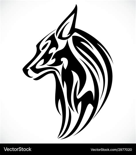 Wolf tattoo design Royalty Free Vector Image - VectorStock