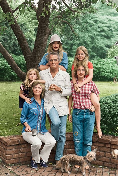 Family portrait of American actors Joanne Woodward and Paul Newman with daughters Clea, Nell ...