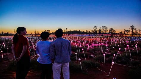 Field of Light Uluru has Australia's icon glowing with over 50,000 lights