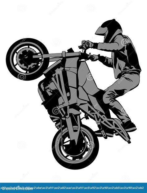 Stunt Bike Vector Illustration | CartoonDealer.com #109129072