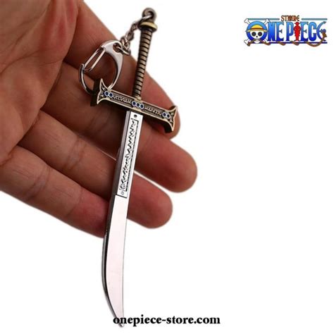 One Piece Dracule Mihawk Shichibukai Hawk Eyes Sword Yoru Keychain ...