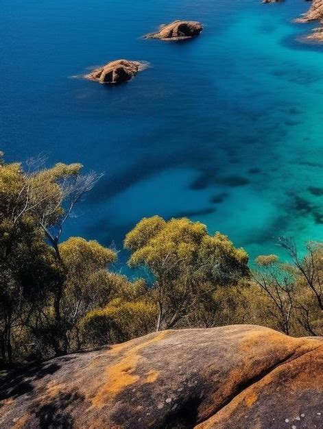 Premium AI Image | freycinet national park and wineglass bay