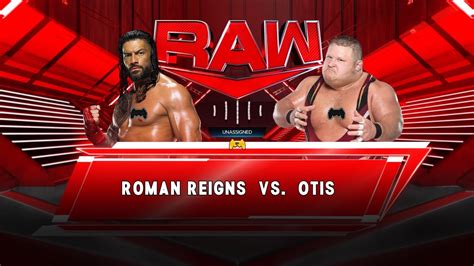 [ WWE_2K23 ] Roman Reigns VS Otis (Ft.Cody Rhodes): Raw, July 29, 2023 ...