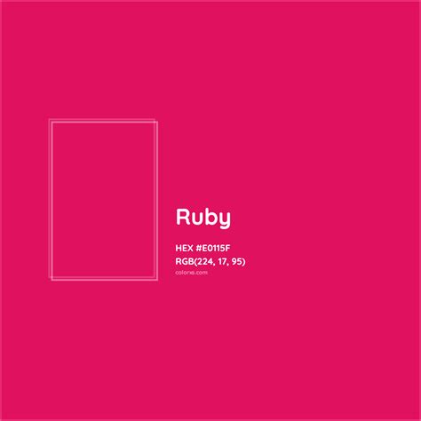 About Ruby - Color meaning, codes, similar colors and paints - colorxs.com