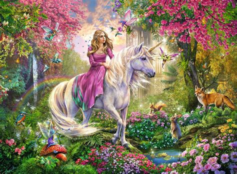 Magical Ride Fantasy Jigsaw Puzzle | Unicorn and fairies, Unicorn pictures, Fantasy art