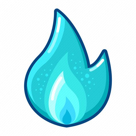 Fire, blue, cartoon, flame, light, burn icon - Download on Iconfinder