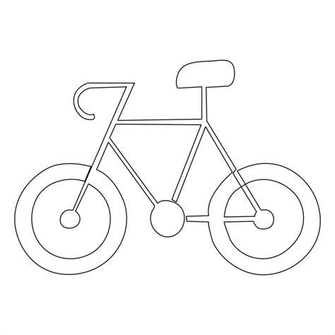 Single line continuous drawing of classic bicycle outline vector illustration 36522042 Vector ...