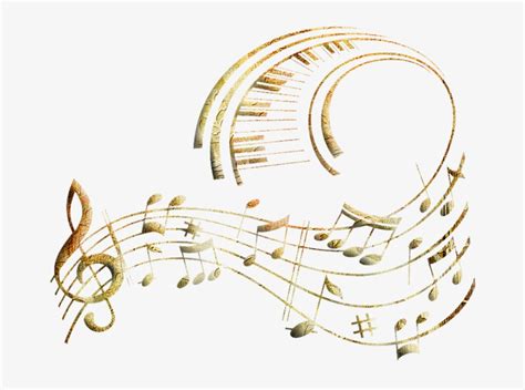 Music Notes Clipart Soundtrack - Gold Music Notes Png Transparent PNG ...