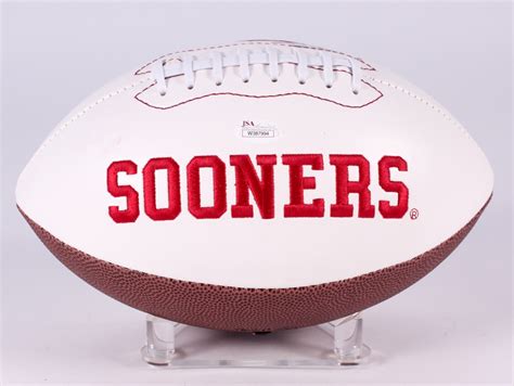 Barry Switzer Signed Oklahoma Sooners Logo Football (JSA COA) | Pristine Auction