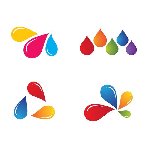 Paint drop logo images illustration set 2084883 Vector Art at Vecteezy