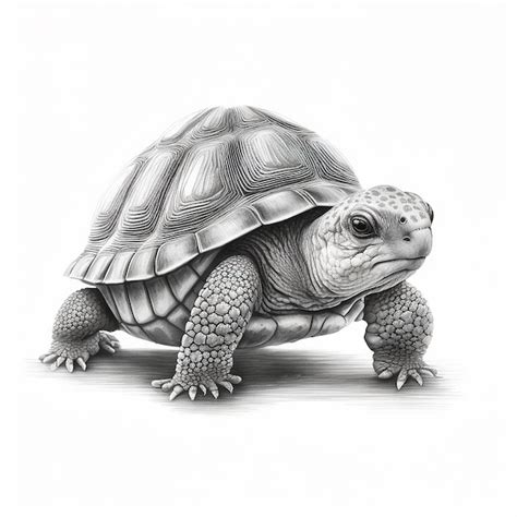 Premium Photo | Pencil sketch cute tortoise animal drawings ai generated