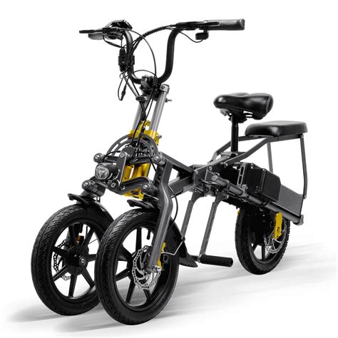 Front 2 Wheels Motorized Foldable Electric Tricycle Bike