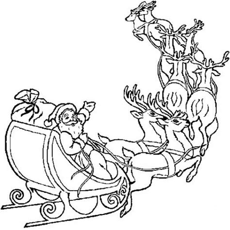 Wonderful Picture of Santa Claus In Sleigh Coloring Page - vicoms.info