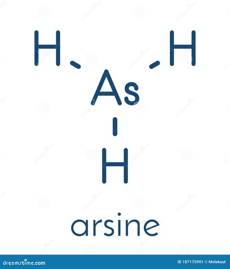 Arsine Molecule. Inorganic Arsenic Compound. Skeletal Formula. Stock ...