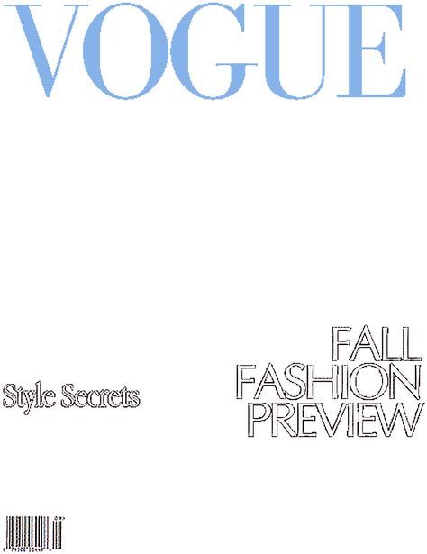 Transparent Vogue Cover Template