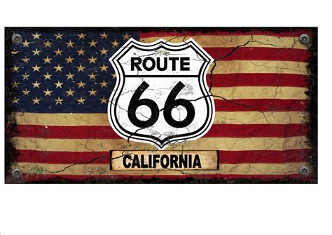 Route 66 California Sign Reproduction Vintage style Route 66 Road sign ...