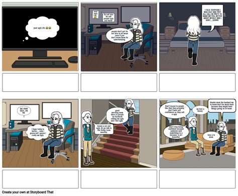 cyberbullying short story Storyboard by 3e5da689