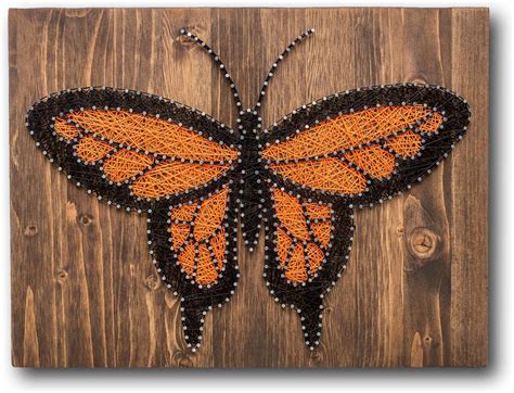 String Art Kit - Monarch Butterfly Decor, Butterfly String Art, Adult Craft Set, DIY Kit, Arts ...