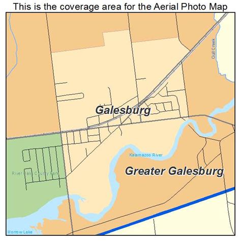 Aerial Photography Map of Galesburg, MI Michigan