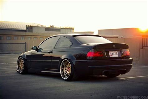 BMW E46 M3 black with massive deep dish gold rims | stanced cars | Pinterest | E46 m3, BMW e46 ...