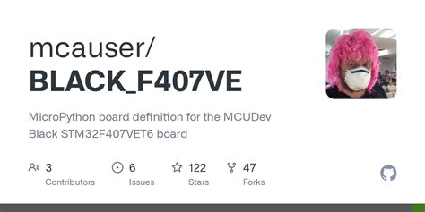 GitHub - mcauser/BLACK_F407VE: MicroPython board definition for the MCUDev Black STM32F407VET6 board